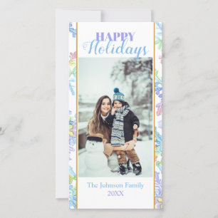 Pastel Watercolor Winter Snowflake Photo jul