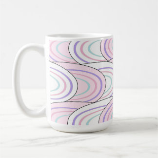 Pastel Wave Abstract Pattern Coffee Mug Kaffemugg