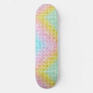 Pastel Wave Rainbow Färg Skate Deck