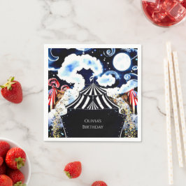 Pastel Whimsical Circus Birthday Pappersservett