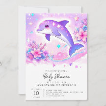 Pastel Whimsical Dolphin Baby Shower