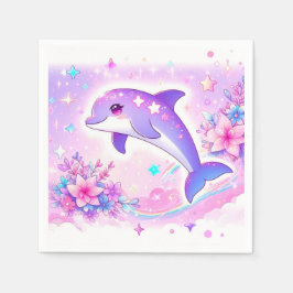 Pastel Whimsical Dolphin Baby Shower Pappersservett