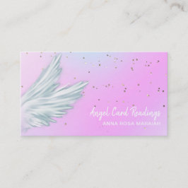 *~* Pastel White Angel Vingar Starry Rosa Rainbow Visitkort