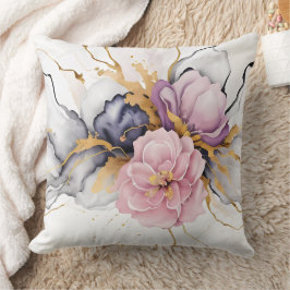 PASTEL WHITE ROSA LILA PEONY FLOWERS KUDDE