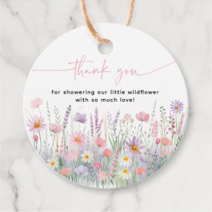 Pastel WildblomBaby Shower Gåvor Etiketter