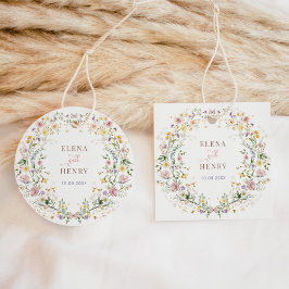 Pastel WildblomGarden Wedding Wedding Gåvor Etiketter