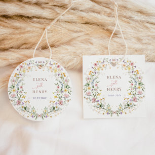 Pastel WildblomGarden Wedding Wedding Gåvor Etiketter