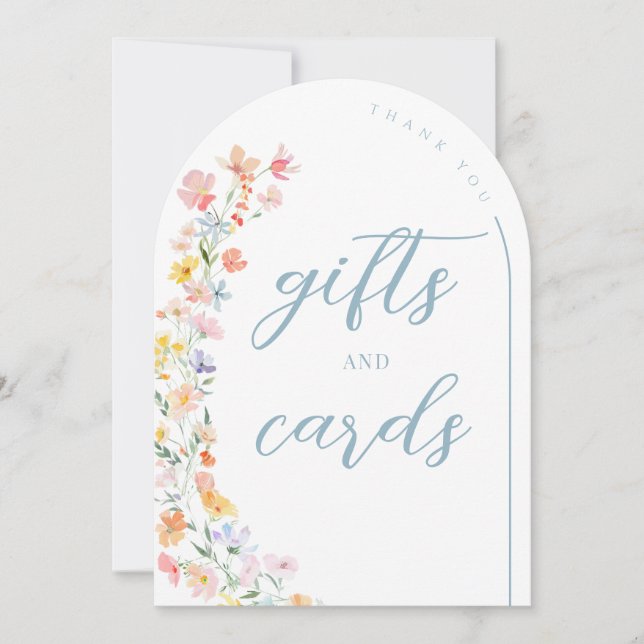 Pastel Wildblomma Bröllopskort & presentkort Inbjudningar (Framsida)