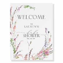 Pastel WildblommBaby Shower Välkomstskum