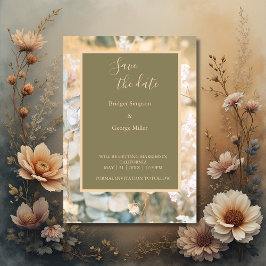 Pastel Wildblomme Meadow Bröllop säkra datumet Inbjudningar