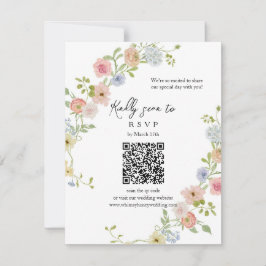 Pastel Wildblomme QR-OSA kort