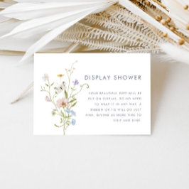 Pastel Wildblommes Visning Möhippa Shower Tilläggskort