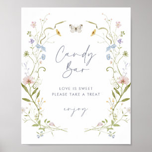 Pastel WildblomMöhippa Candy Pub Poster