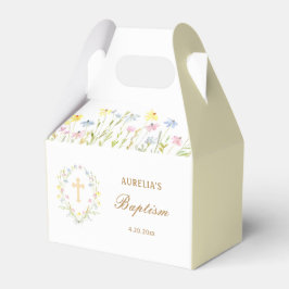 Pastel Wildblommor Baptism Gable Presentaskar