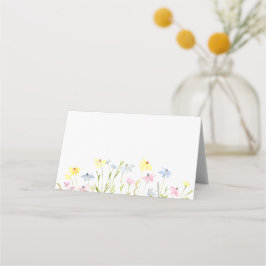 Pastel Wildblommor Placeringskort