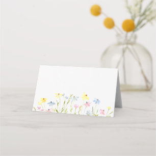 Pastel Wildblommor Placeringskort