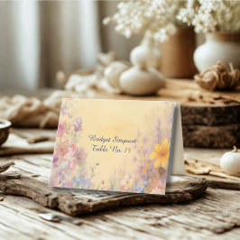 Pastel Wildbloms Meadow Barn Bröllop-gästkort Tack Kort