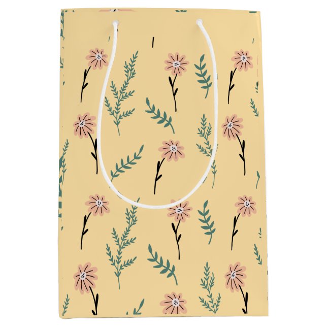 Pastel Wildflower Botanical Gift Bag (Framsidan)