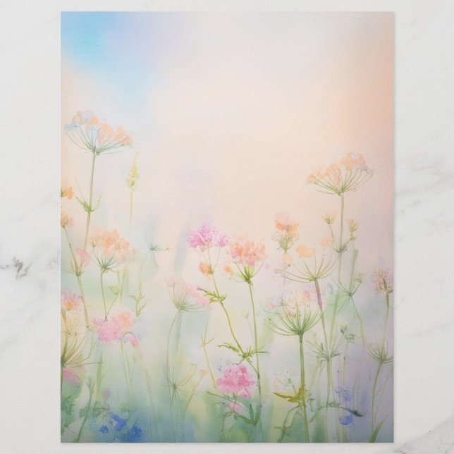 Pastel Wildlfower Papprare Lakan (Framsida)
