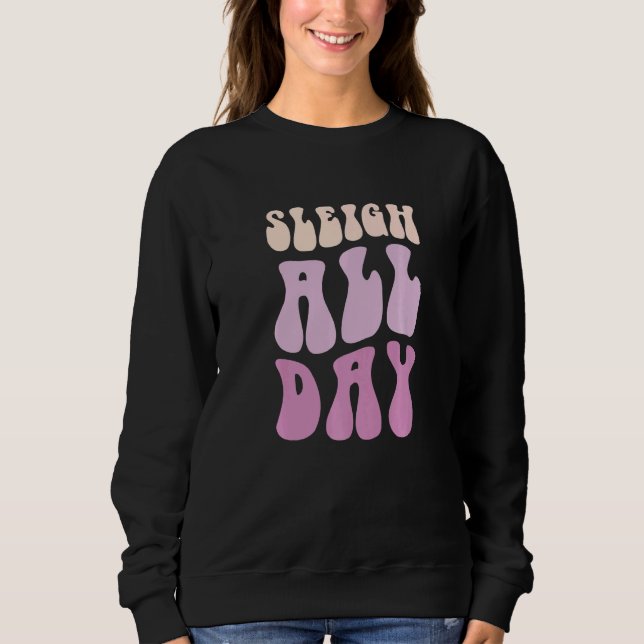 Pastel Winter Christmas Sleigh All Day  4 T Shirt (Framsida)