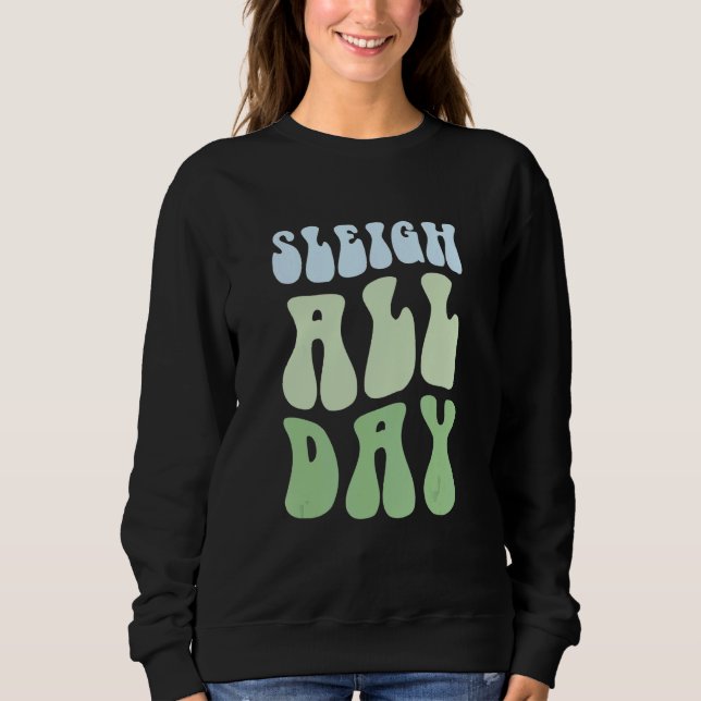 Pastel Winter Christmas Sleigh All Day T Shirt (Framsida)