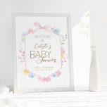Pastel Winter Wonderland Baby Shower Välkommen Poster<br><div class="desc">Pastel Winter Wonderland Baby Shower Välkomstdesign är en fin plommon för pastellsocker som har en ren, minimalistisk vit bakgrund för svart och guldbrun text med handskrivet skript och skapar ett enkelt och neutralt modernt stil. Denna klassiska arrangemang är sött förskönad med vackra julgranar av prydnadsföremål, polkagrisar, snöflingor, puff bollar och...</div>