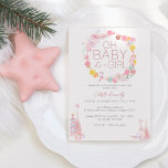 Pastel Winter Wonderland Oh Flicka Shower Inbjudningar<br><div class="desc">Den här pastel Winter Wonderland Oh Flicka Shower-designen är en betäckande sockerplommonsaga, med en ren, minimalistisk vit bakgrund för svart och guldbrun text med handskrivet skript, som skapar ett enkelt och neutralt modernt stil. Denna klassiska arrangemang är sött förskönad med vackra julgranar av prydnadsföremål, polkagrisar, snöflingor, puff bollar och stjärnor,...</div>