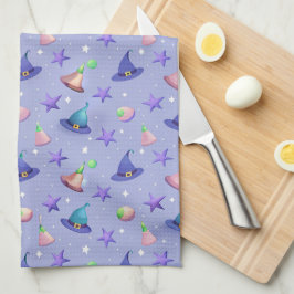 Pastel Witch Hats - Cute Kawaii Halloween Mönster Kökshandduk