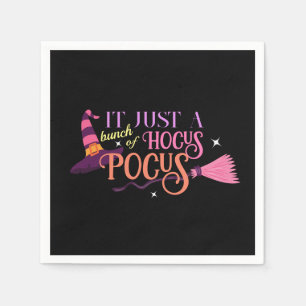 Pastel Witch Hocus Pocus Halloween Hat Broomstick Pappersservett