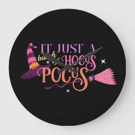 Pastel Witch Hocus Pocus Halloween Hat Broomstick Stor Klocka