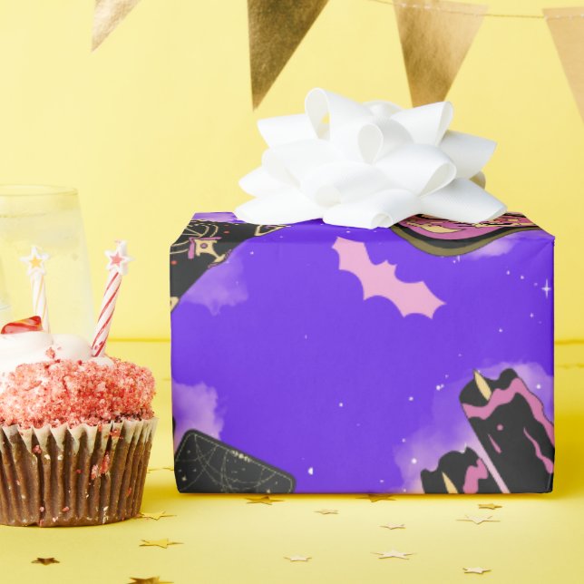 Pastel Witch Wrapping Papper - Kawaii Magic Gift Presentpapper (Födelsedagsfest)
