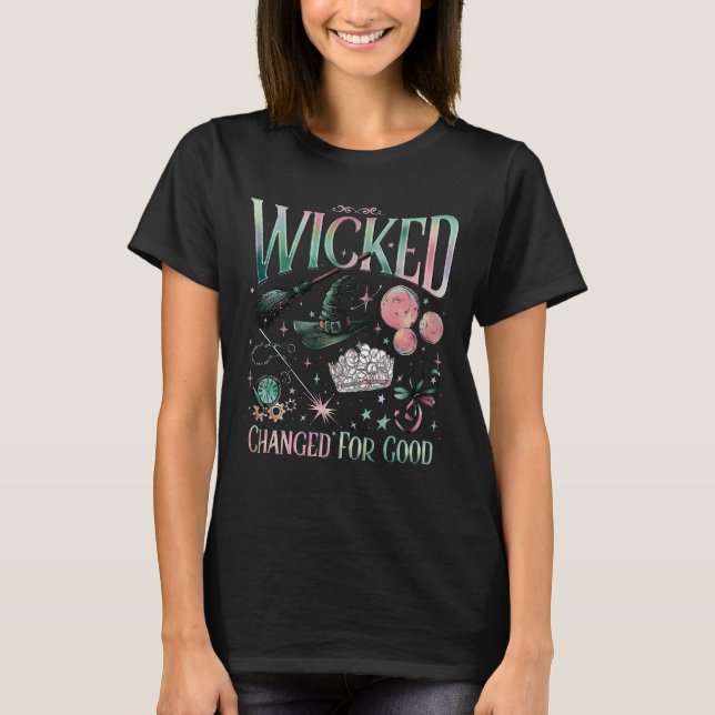Pastel Witchcore Magic Art, Enchanted Hat Broom Ti T Shirt (Framsida)