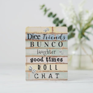Pastel Wood Bunco Party-inbjudan Inbjudningar