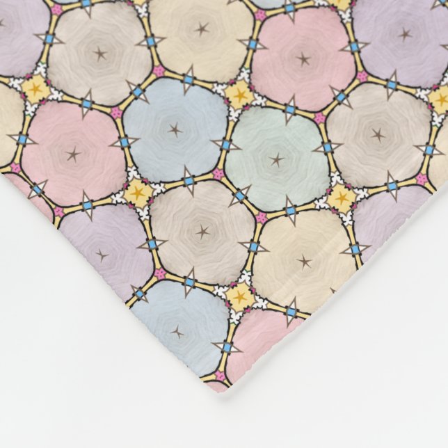 Pastel Wood Slices Drawing Fleecefilt (Hörn)