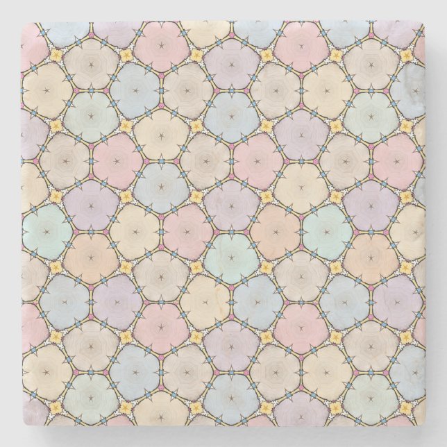 Pastel Wood Slices Stenunderlägg (Framsidan)