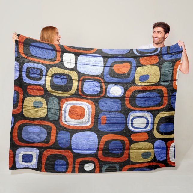 Pastel Wood-utseende för modern Abstrakt Fleecefilt (På plats)