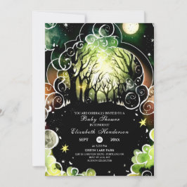 Pastel Woodland Baby Shower Inbjudningar