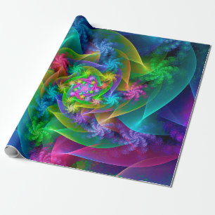 Pastel Xenomorph Swirl Wrapping Papper Presentpapper