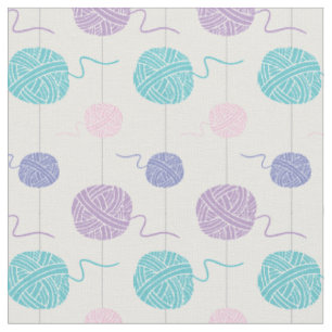 Pastel Yarn Boll String Mönster Tyg
