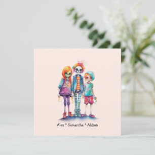 Pastel Zombie Trio - Cute Halloween