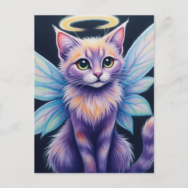 PastelFairyCat Vykort (Framsida)