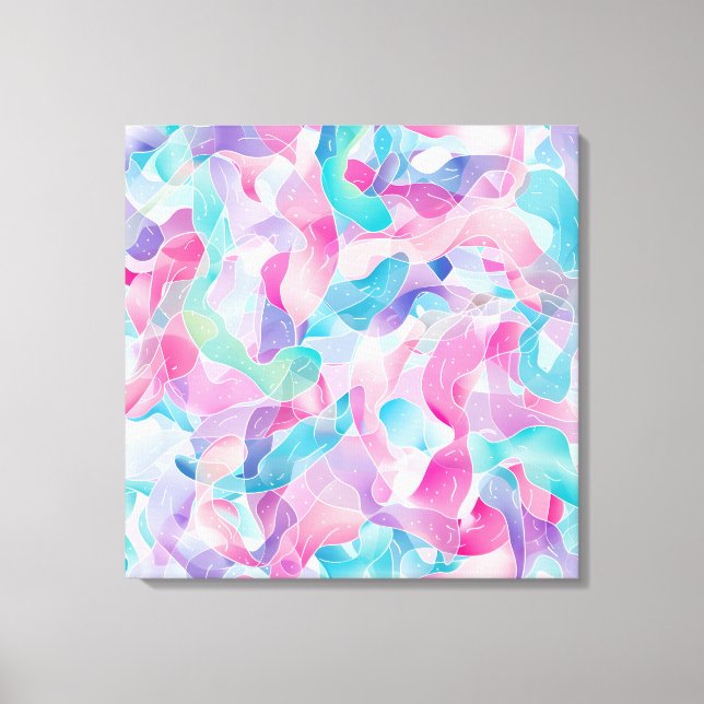 Pastell Abstrakt Bandmönster Canvastryck (Framsida)