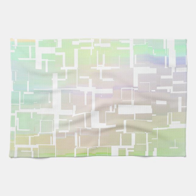 Pastell Abstrakt Flerfärgad Mönster Kökshandduk (Horisontell)