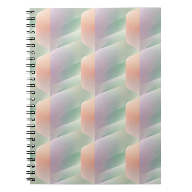 Pastell Abstrakt Gradient Mjuk Färg Estetik Anteckningsbok (Framsidan)