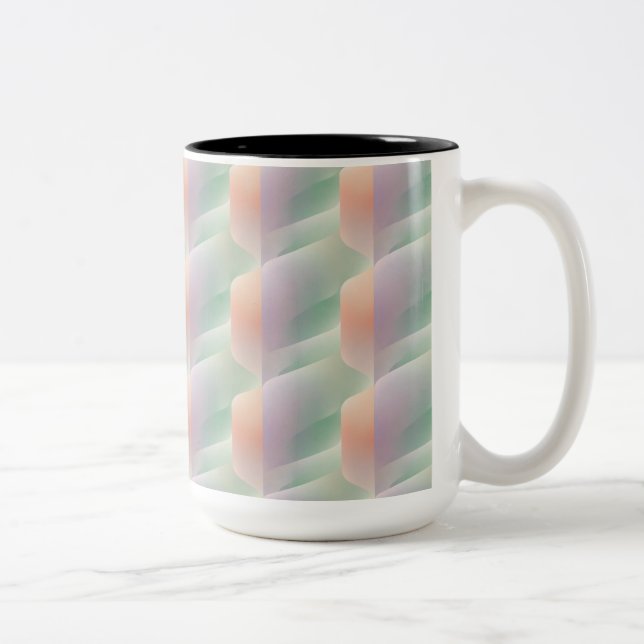 Pastell Abstrakt Gradient Mjuk Färg Estetik Två-Tonad Mugg (Höger)