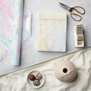 Pastell Akvarell Abstrakt Feminint Inpackningspapp Presentpapper