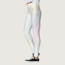 Pastell Akvarell Abstrakt Konst Kvinnliga Leggings