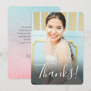 Pastell Akvarell Bakgrund Hel Foto Aqua Tack Kort