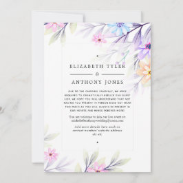 Pastell Akvarell Blommig Reducerad Gästlista Meddelande