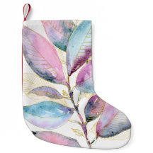 Pastell Akvarell Botaniska blad Spiral antecknings